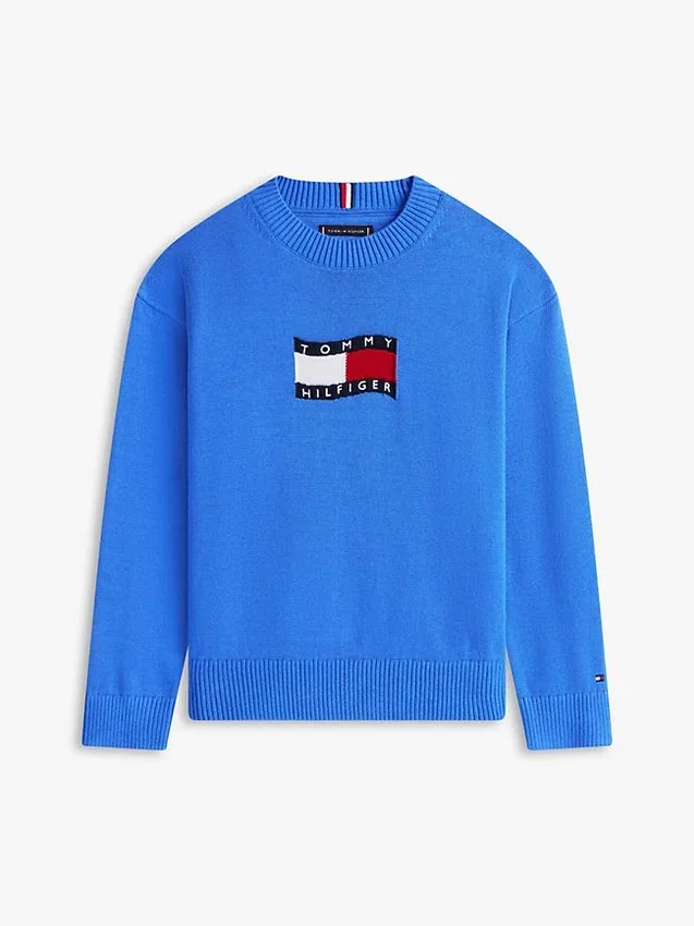 Pulover pentru copii cu logo Wavy Flag Pulover pentru copii cu logo Wavy Flag