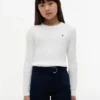 Pulover pentru fete Tommy Hilfiger cu tricotaj în relief