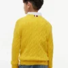 Pulover pentru fete Tommy Hilfiger cu tricotaj în relief