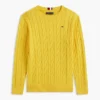 Pulover pentru fete Tommy Hilfiger cu tricotaj în relief