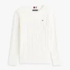 Pulover pentru fete Tommy Hilfiger cu tricotaj în relief