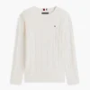 Pulover pentru fete Tommy Hilfiger cu tricotaj în relief