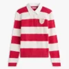 Pulover polo cu dungi de rugby