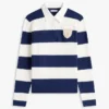 Pulover polo cu dungi de rugby