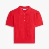 Pulover polo cu logo steag pe toată suprafața Pulover polo cu logo steag pe toată suprafața