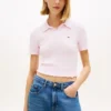 Pulover polo Tommy Jeans cu bordură festonată Pulover polo Tommy Jeans cu bordură festonată