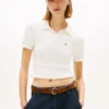 Pulover polo Tommy Jeans cu bordură festonată Pulover polo Tommy Jeans cu bordură festonată
