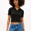 Pulover polo Tommy Jeans cu bordură festonată Pulover polo Tommy Jeans cu bordură festonată