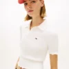 Pulover polo Tommy Jeans cu bordură festonată Pulover polo Tommy Jeans cu bordură festonată