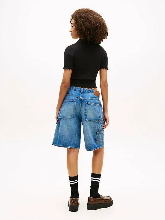 Pulover polo Tommy Jeans cu bordură festonată Pulover polo Tommy Jeans cu bordură festonată