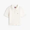 Pulover polo Tommy Jeans cu bordură festonată Pulover polo Tommy Jeans cu bordură festonată