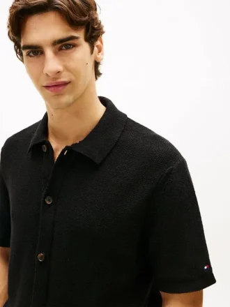 Pulover polo ușor din tricot
