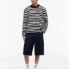 Pulover Tommy Jeans cu dungi din tricot bouclé Pulover Tommy Jeans cu dungi din tricot bouclé