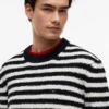 Pulover Tommy Jeans cu dungi din tricot bouclé Pulover Tommy Jeans cu dungi din tricot bouclé