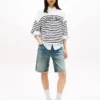 Pulover Tommy Jeans cu dungi și logo Varsity