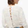 Pulover Tommy Jeans cu șireturi și textură