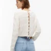 Pulover Tommy Jeans cu șireturi și textură