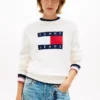 Pulover Tommy Jeans cu logo steag Pulover Tommy Jeans cu logo steag