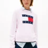 Pulover Tommy Jeans cu logo steag Pulover Tommy Jeans cu logo steag