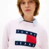 Pulover Tommy Jeans cu logo steag Pulover Tommy Jeans cu logo steag