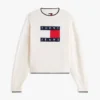Pulover Tommy Jeans cu logo steag Pulover Tommy Jeans cu logo steag