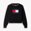 Pulover Tommy Jeans cu logo steag Pulover Tommy Jeans cu logo steag