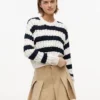 Pulover Tommy Jeans cu tricotaj în dungi