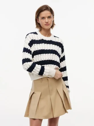 Pulover Tommy Jeans cu tricotaj în dungi