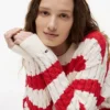 Pulover Tommy Jeans cu tricotaj în dungi