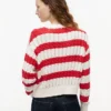 Pulover Tommy Jeans cu tricotaj în dungi