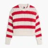 Pulover Tommy Jeans cu tricotaj în dungi