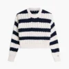 Pulover Tommy Jeans cu tricotaj în dungi