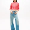 Pulover Tommy Jeans cu tricotaj în formă de cablu