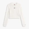 Pulover Tommy Jeans cu tricotaj în formă de cablu