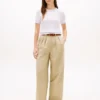 Pulover ușor cu mâneci scurte și dungi pentru pantaloni scurți
