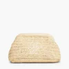 Pungă de mână din rafie cu monogramă Pungă de mână din rafie cu monogramă
