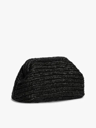 Pungă de mână din rafie cu monogramă