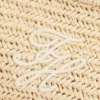Pungă de mână din rafie cu monogramă Pungă de mână din rafie cu monogramă