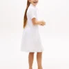 Rochie-cămașă brodată cu ochiuri pentru copii