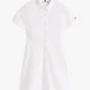 Rochie-cămașă brodată cu ochiuri pentru copii
