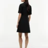 Rochie-cămașă din amestec de in cu legătură în față