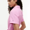 Rochie-cămașă din amestec de in și bumbac, cu curele