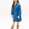 Rochie-cămașă din cambric pentru copii