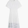 Rochie-cămașă din poplin cu mâneci scurte Rochie-cămașă din poplin cu mâneci scurte