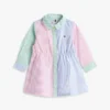 Rochie-cămașă elastică cu dungi mixte pentru bebeluși Rochie-cămașă elastică cu dungi mixte pentru bebeluși