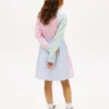 Rochie-cămașă elastică cu dungi mixte pentru copii Rochie-cămașă elastică cu dungi mixte pentru copii