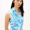Rochie-cămașă fără mâneci, cu centură, din amestec de in Rochie-cămașă fără mâneci, cu centură, din amestec de in