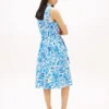 Rochie-cămașă fără mâneci, cu centură, din amestec de in Rochie-cămașă fără mâneci, cu centură, din amestec de in
