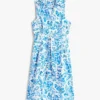 Rochie-cămașă fără mâneci, cu centură, din amestec de in Rochie-cămașă fără mâneci, cu centură, din amestec de in