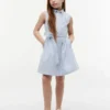 Rochie-cămașă fără mâneci cu curea pentru copii